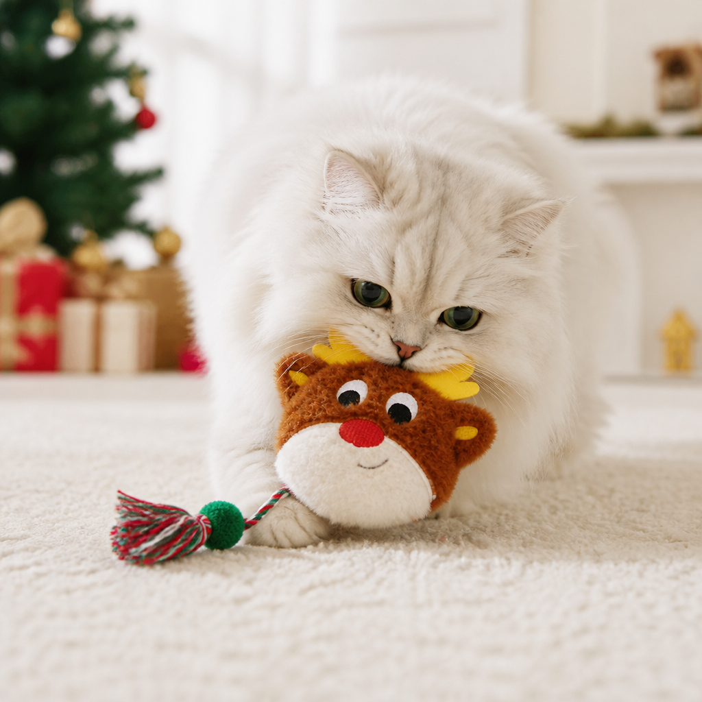 Weihnachtliches Katzenminze-Seilspielzeug für Katzen