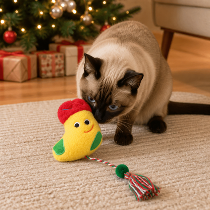 Weihnachtliches Katzenminze-Seilspielzeug für Katzen
