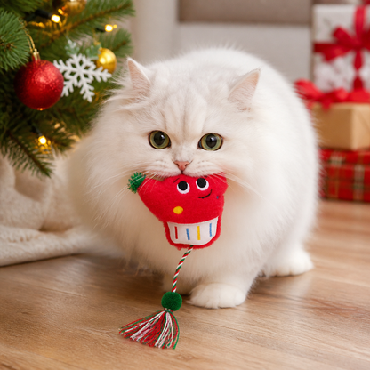 Weihnachtliches Katzenminze-Seilspielzeug für Katzen