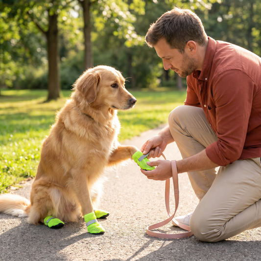 Atmungsaktive Mesh-Hundeschuhe für heiße Tage – mit weicher Sohle für kleine & große Hunde