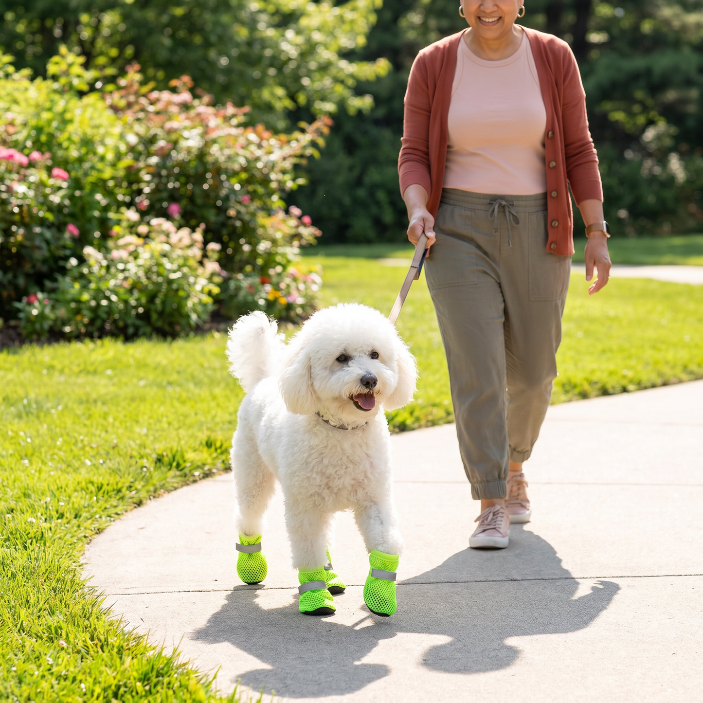 Atmungsaktive Mesh-Hundeschuhe für heiße Tage – mit weicher Sohle für kleine & große Hunde