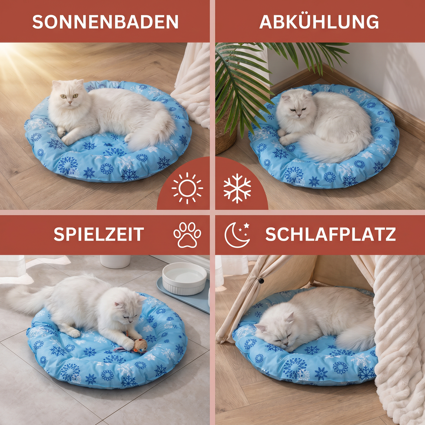 Praktische Kühlmatte für Katzen – Erfrischende Sommermatte für heiße Tage