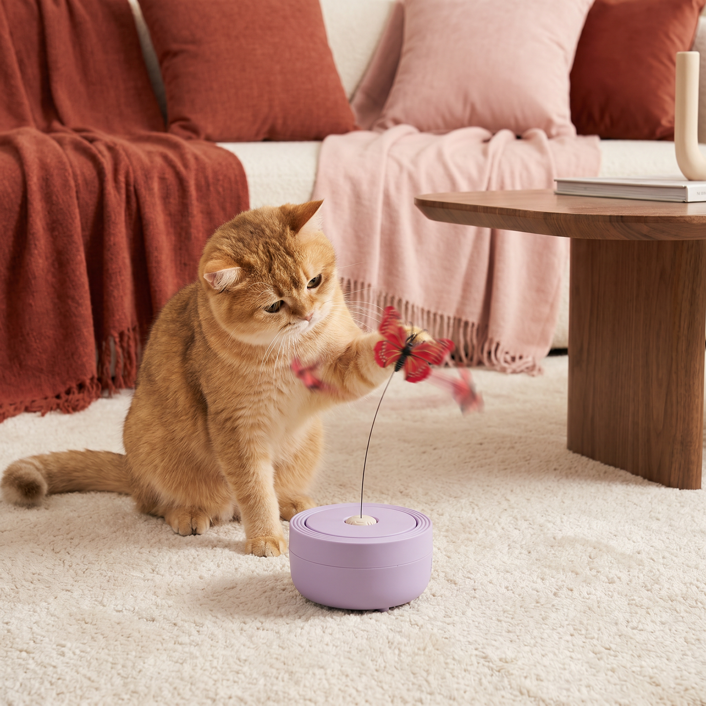 Interaktives Schmetterlings-Spinner-Spielzeug für Katzen