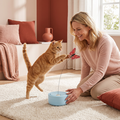 Interaktives Schmetterlings-Spinner-Spielzeug für Katzen