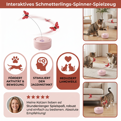 Interaktives Schmetterlings-Spinner-Spielzeug für Katzen
