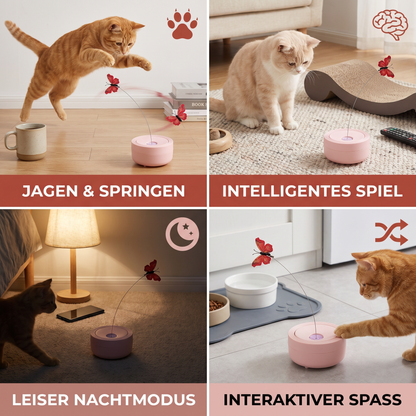 Interaktives Schmetterlings-Spinner-Spielzeug für Katzen
