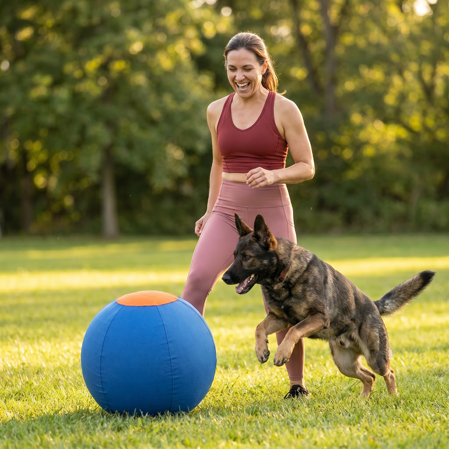 Robuster Trainingsball mit Hülle für Hunde