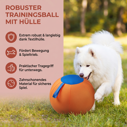 Robuster Trainingsball mit Hülle für Hunde