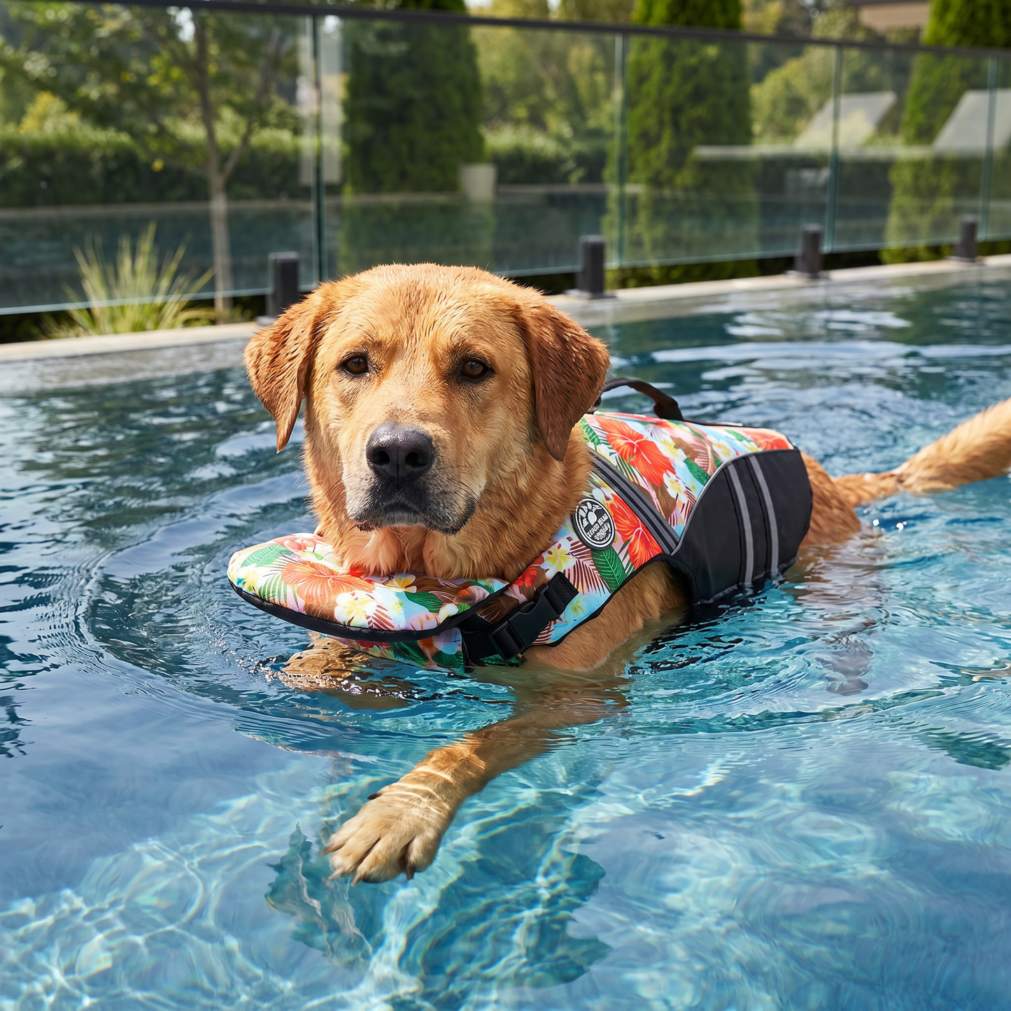 Sicherheits-Schwimmweste für Hunde mit Rettungsgriff