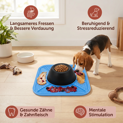 2-in-1-Slow-Feeder-Hundenapf mit Leckmatte