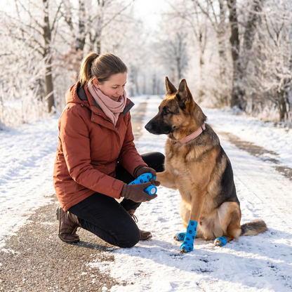 Selbstklebender Verband für Haustiere zum Schutz vor heißem Asphalt und Schnee