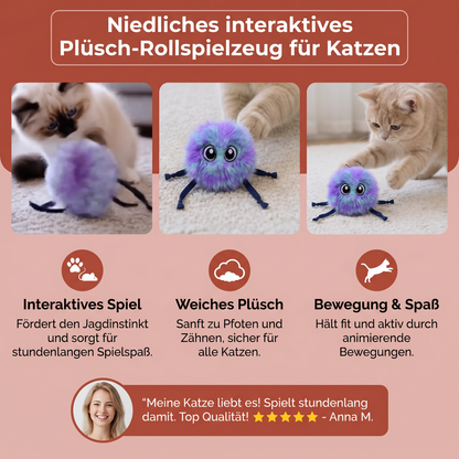 Niedliches interaktives Plüsch-Rollspielzeug für Katzen