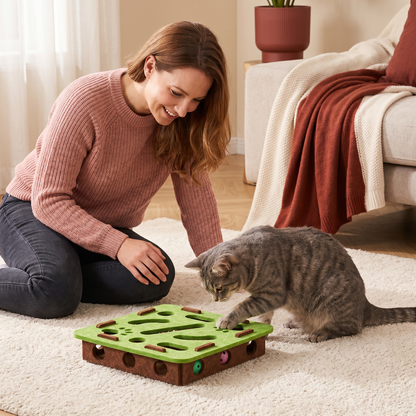 Interaktives Puzzle-Spielzeug aus Filz für Katzen
