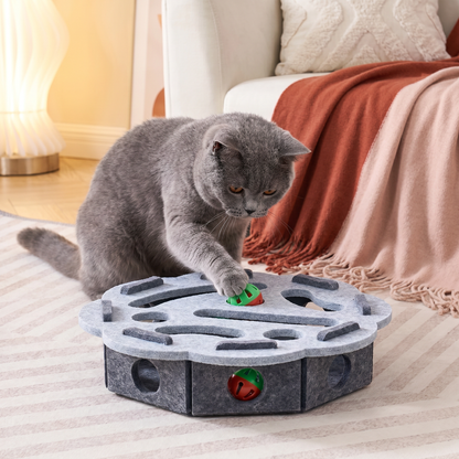 Interaktives Puzzle-Spielzeug aus Filz für Katzen