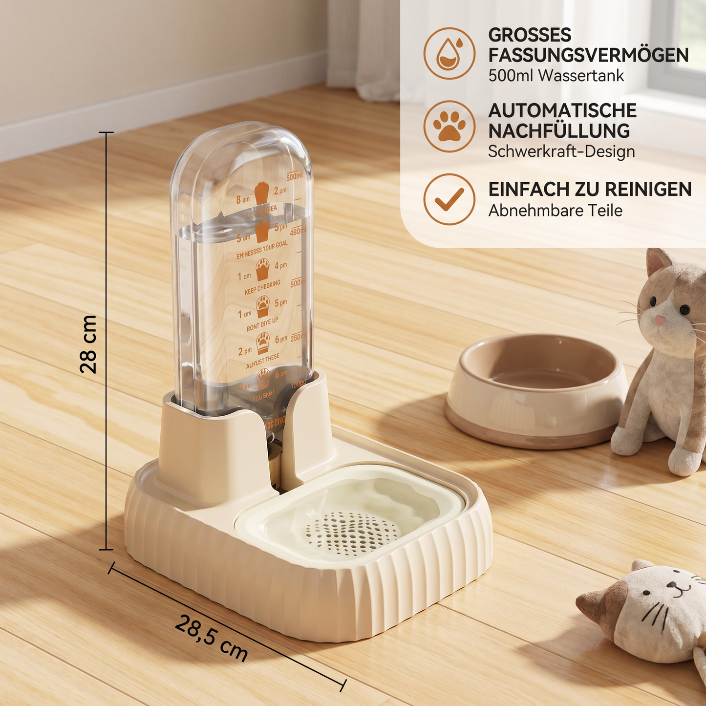 Automatischer Wasserspender für Haustiere mit großem Fassungsvermögen