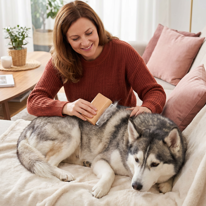 2-in-1-Kamm zur Fellpflege und Haarentfernung für Tierfell, Möbel und Textilien