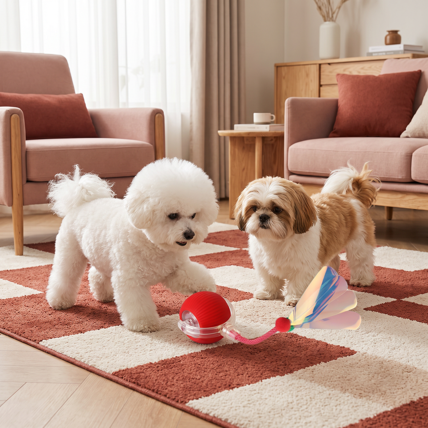 Verbesserter „Smart Rolling Dog Ball“ – strapazierfähiges interaktives Spielzeug mit Netzschwanz