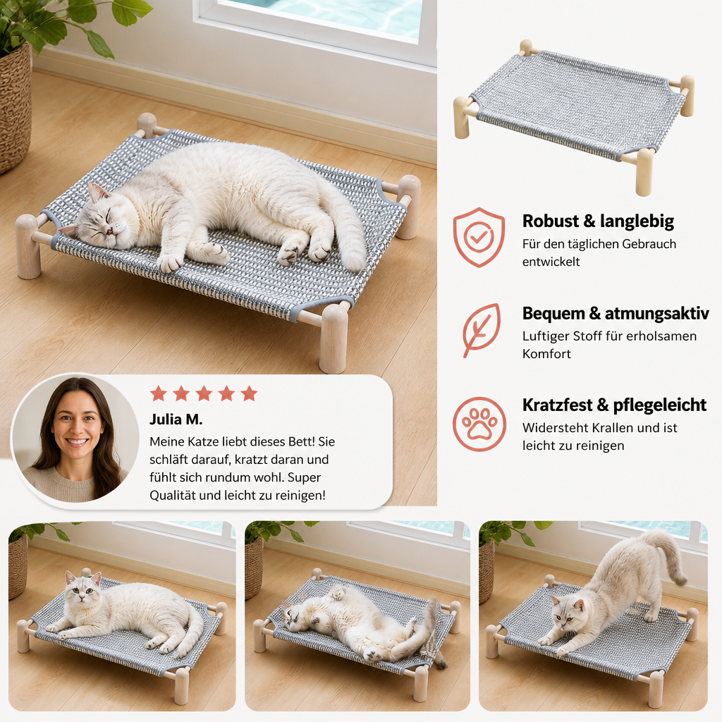 Robuster 2-in-1 hängender Katzenkratzer & Katzenbett
