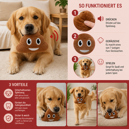 Furzendes Plüsch-Hundespielzeug mit 7 lustigen Geräuschen