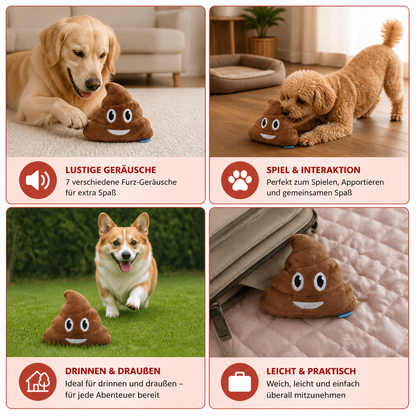 Furzendes Plüsch-Hundespielzeug mit 7 lustigen Geräuschen