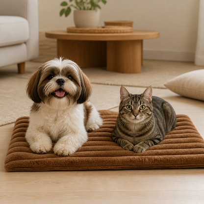 Selbstwärmende Haustiermatte für Katzen & Hunde – Leise, rutschfest & ohne Strom