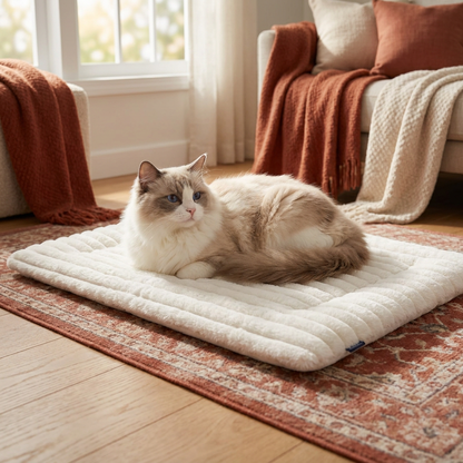Selbstwärmende Haustiermatte für Katzen & Hunde – Leise, rutschfest & ohne Strom