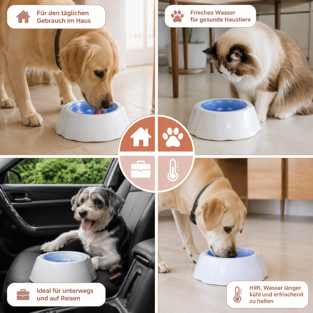 Kühlende Haustier Wasserschüssel für Hunde und Katzen