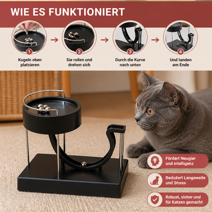 Kugelbahn Katzenspielzeug für endlosen Spaß