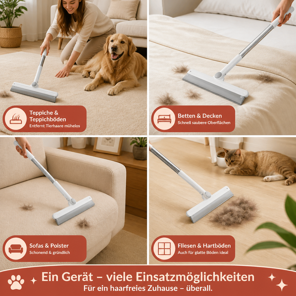 Silikon-Besen zum Entfernen von Tierhaaren
