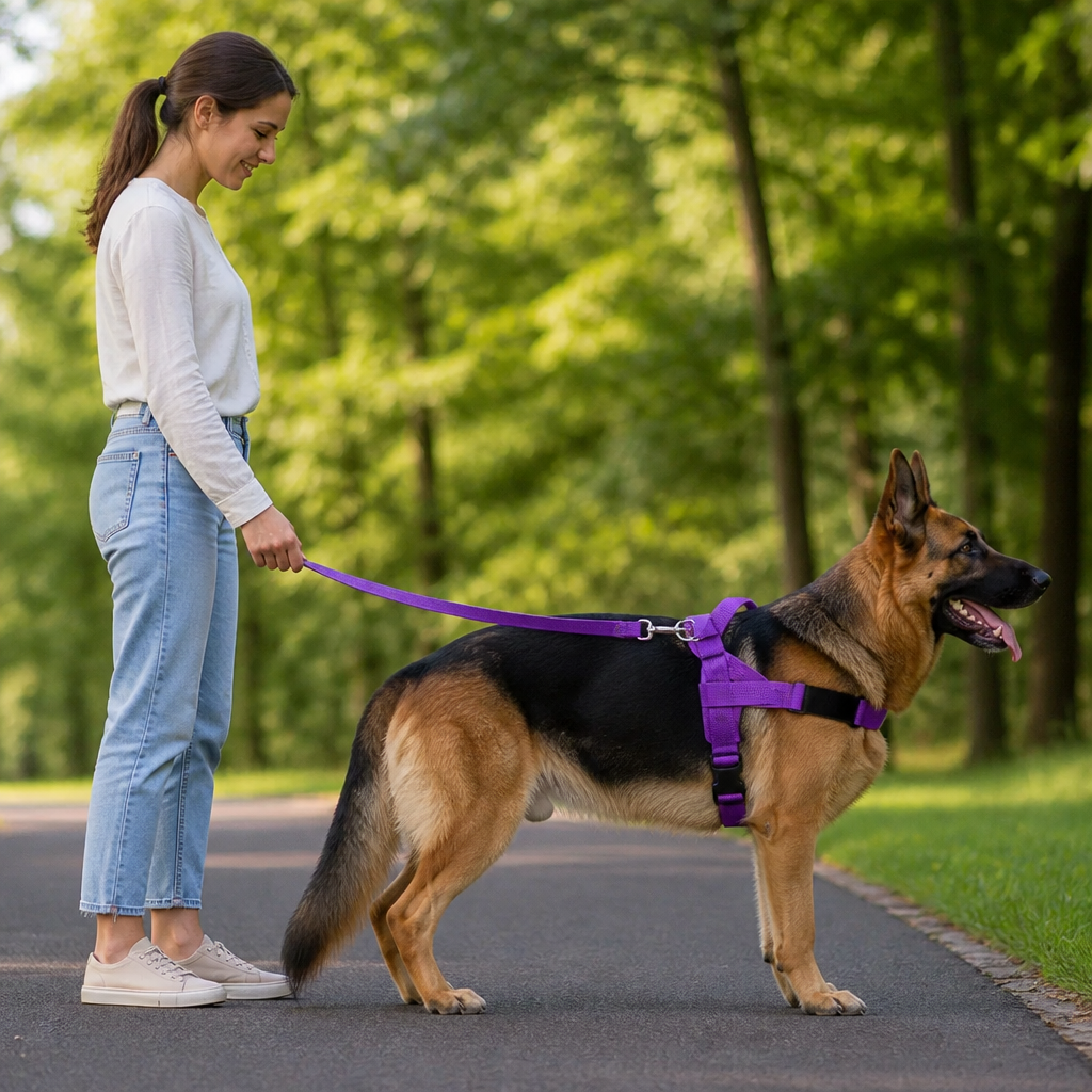 Individuell gestaltetes, reflektierendes No-Pull-Hundegeschirr mit personalisiertem Namensaufnäher