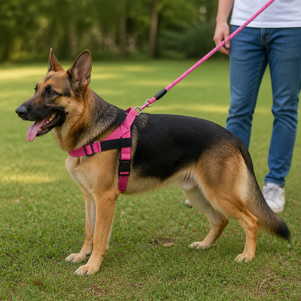 Individuell gestaltetes, reflektierendes No-Pull-Hundegeschirr mit personalisiertem Namensaufnäher
