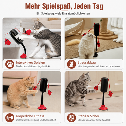Robustes interaktives Katzen-Boxspielzeug mit Boxsack