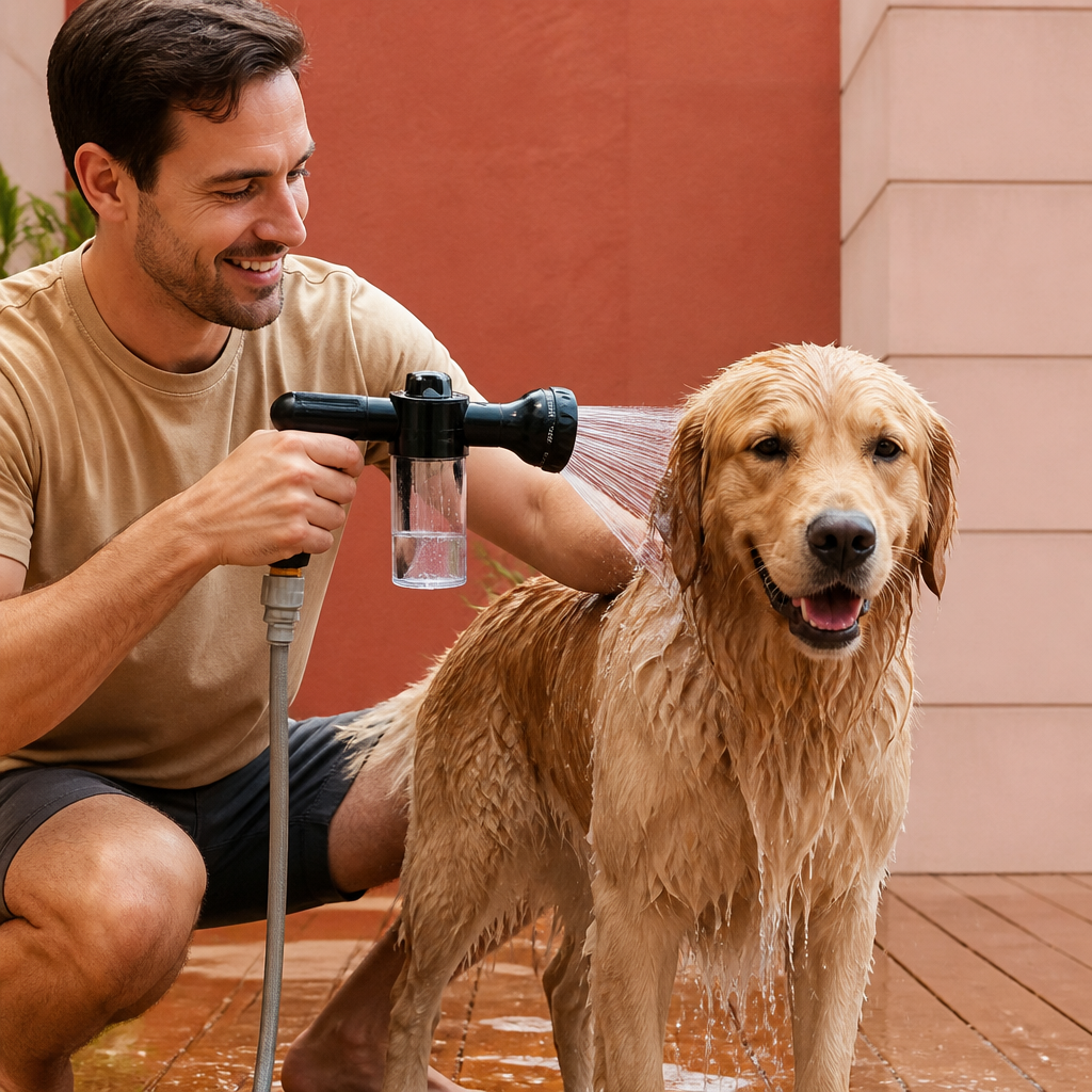 Haustier Duschbrause mit Sanftem Wasserstrahl für Einfaches Hundebaden