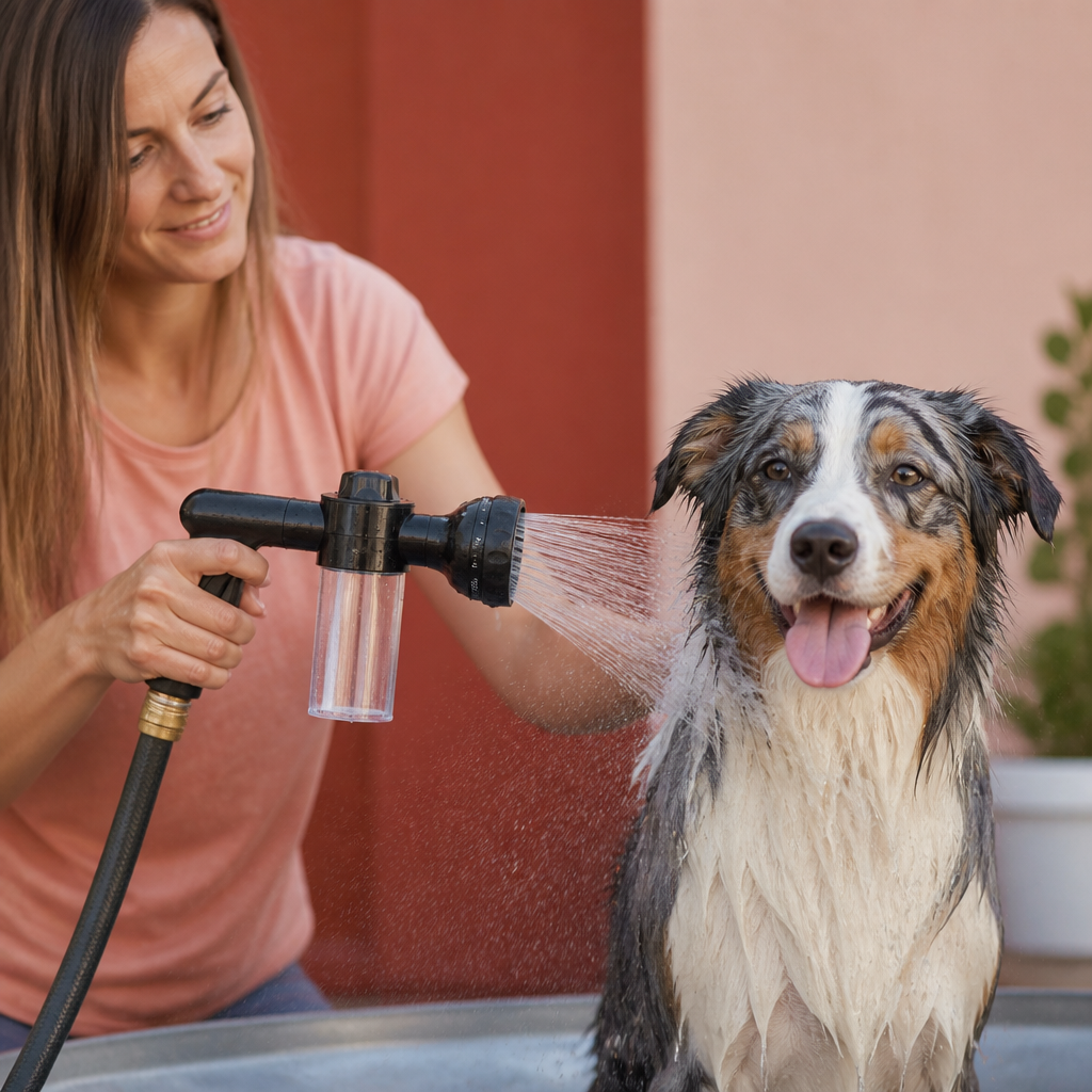 Haustier Duschbrause mit Sanftem Wasserstrahl für Einfaches Hundebaden