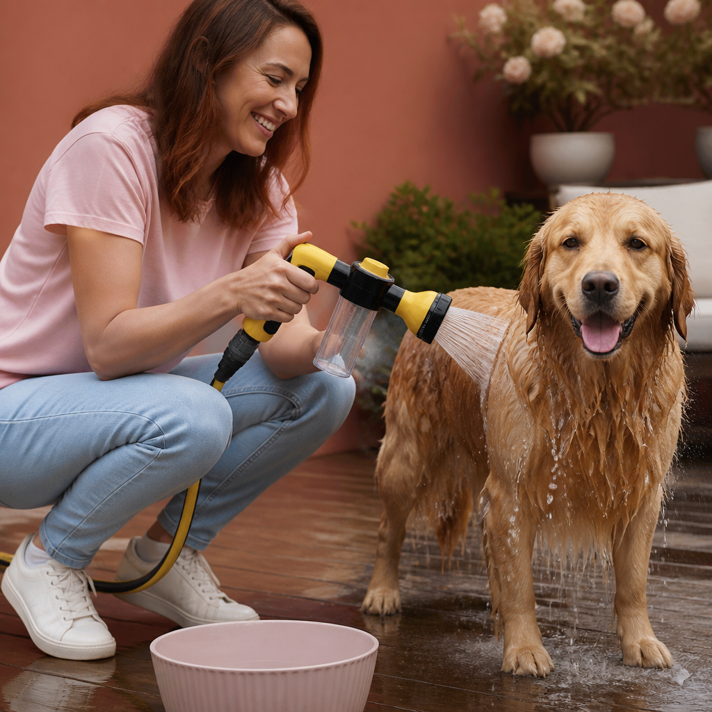 Haustier Duschbrause mit Sanftem Wasserstrahl für Einfaches Hundebaden