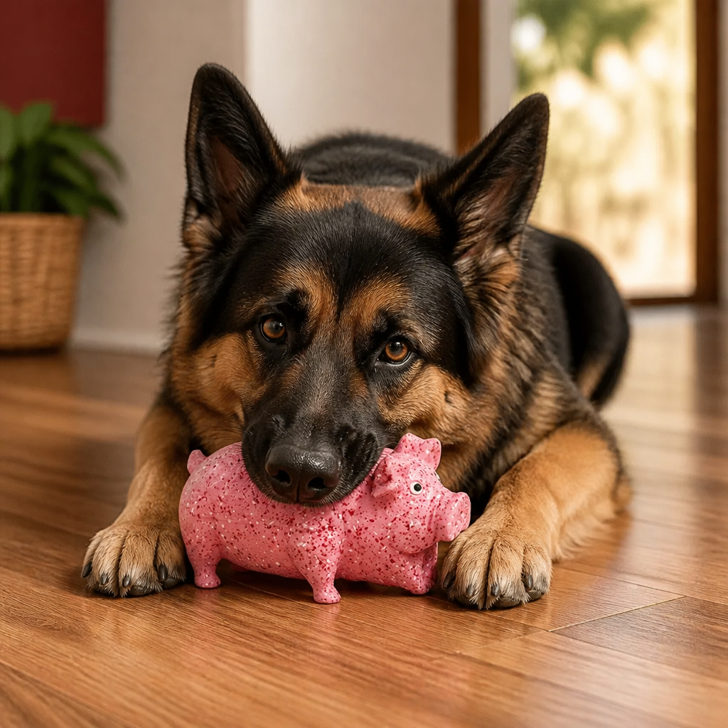 Strapazierfähiges Hundespielzeug mit lustigen Tiergeräuschen – strapazierfähiges Quietsch-Kauspielzeug aus Latex