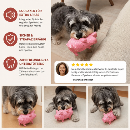 Strapazierfähiges Hundespielzeug mit lustigen Tiergeräuschen – strapazierfähiges Quietsch-Kauspielzeug aus Latex