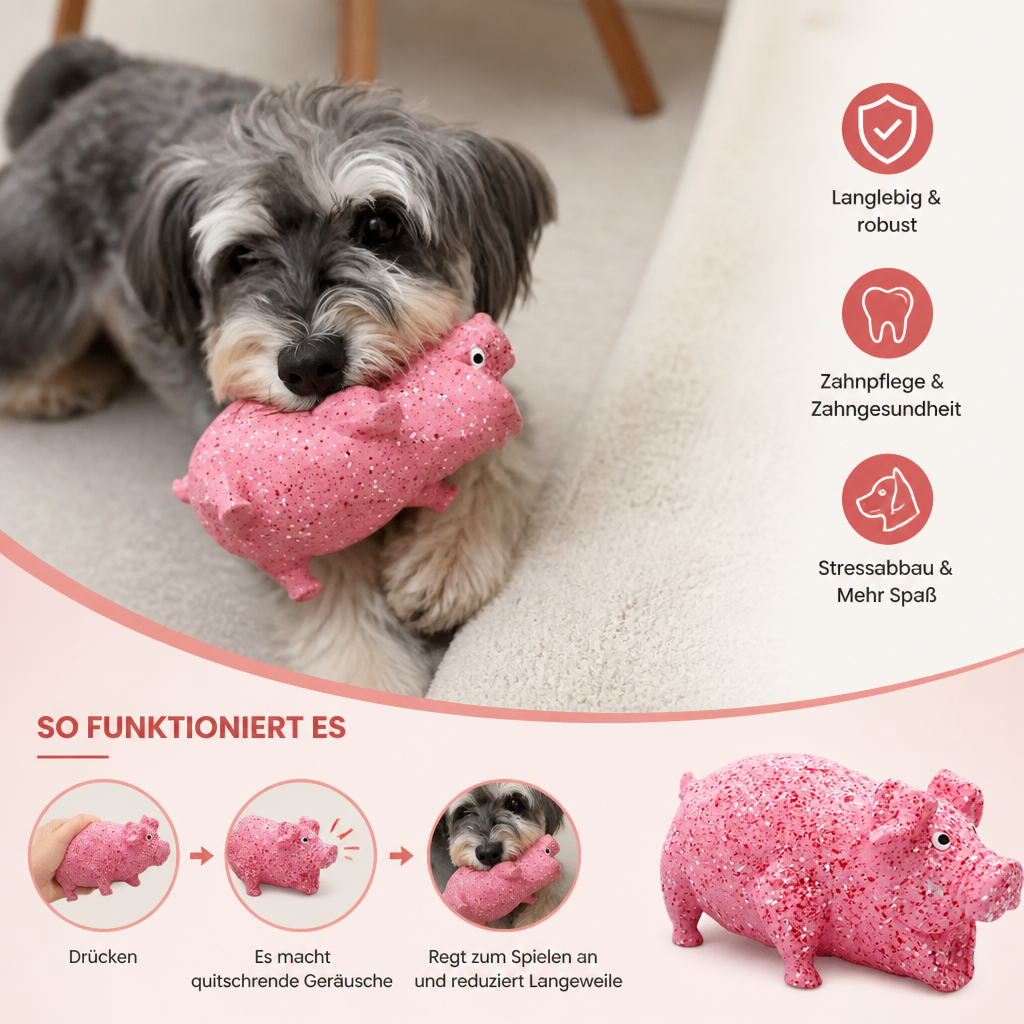 Strapazierfähiges Hundespielzeug mit lustigen Tiergeräuschen – strapazierfähiges Quietsch-Kauspielzeug aus Latex