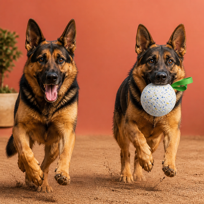 Unzerstörbarer Quietschball für Hunde – bissfestes, interaktives Zieh- und Apportierspielzeug