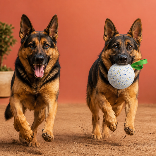 Unzerstörbarer Quietschball für Hunde – bissfestes, interaktives Zieh- und Apportierspielzeug