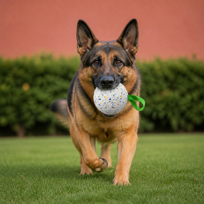 Unzerstörbarer Quietschball für Hunde – bissfestes, interaktives Zieh- und Apportierspielzeug