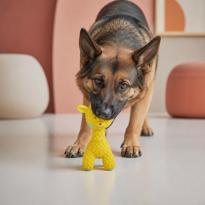 Interaktives Giraffen-Quietschspielzeug für Hunde