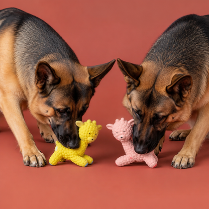 Interaktives Giraffen-Quietschspielzeug für Hunde