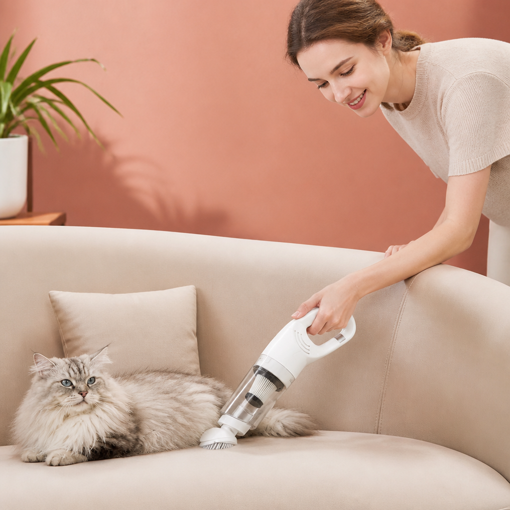 Kabelloser Tierhaarstaubsauger für Sofa und Teppich mit Starker Saugkraft