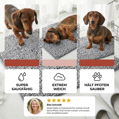 Schmutzfangmatte für Hunde – Saugstark, Rutschfest & Waschbar