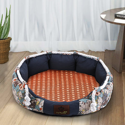 Langlebiges Hundebett mit Taschenfuntion und Kauseil