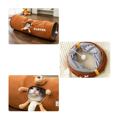 Faltbarer Katzen Spieltunnel
