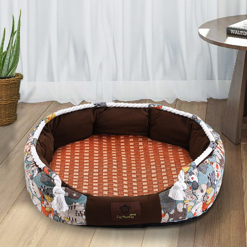 Langlebiges Hundebett mit Taschenfuntion und Kauseil