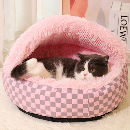 Karierte Warme Katzen Höhle