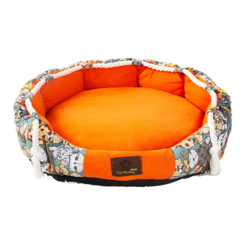 Langlebiges Hundebett mit Taschenfuntion und Kauseil